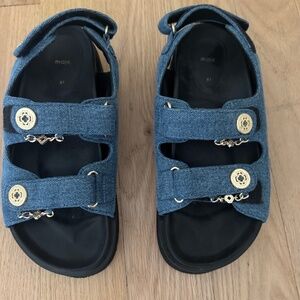 Maje Denim Dad Sandal Blue Size 37